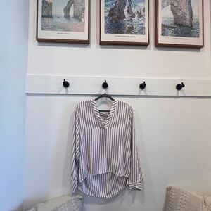 Striped V-Neck Blouse